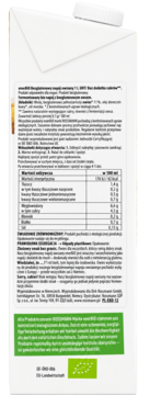 Tył opakowania enerBio bezglutenowego napoju owsianego 1L, z tabelą wartości odżywczych i certyfikatem BIO UE.
