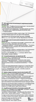 Tył białego kartonu enerBiO bezglutenowego napoju owsianego 1L, z etykietami składników w wielu językach.
