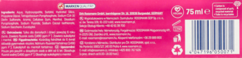 Tył opakowania różowej pasty Prokudent 75ml z kodem kreskowym, info o hydroksyapatycie i ochronie zębów.