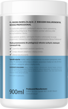 REVOSS Professional Hydro,maska do włosów, nawilżająco-regenerująca,lewa