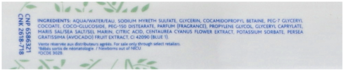 Polish description for Mustela bubble bath with avocado, on white background with green leaf art.