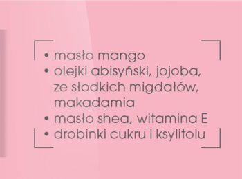 MIYA COSMETICS myLIPscrub ,peeling do ust, naturalny, z olejkami i masłem mango,lewa