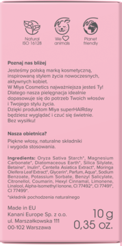 MIYA COSMETICS superHAIRday ,suchy szampon do włosów, puder do stylizacji, 2w1,lewa