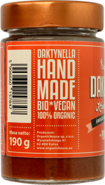 DAKTYNELLA Pomarańcza ,krem daktylowy, Świeże daktyle z kokosem,lewa