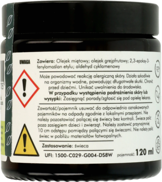 MANUFAKTURA PIĘKNA Aloha ,świeca sojowa o zapachu melona i mięty,lewa