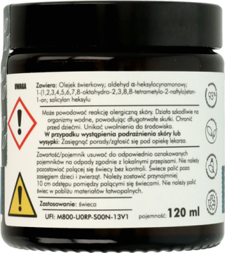 MANUFAKTURA PIĘKNA Leśne Figle ,świeca sojowa o zapachu figi i świerku,lewa