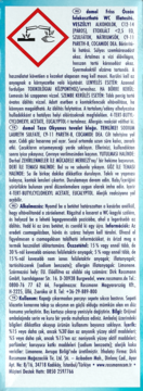 Tył opakowania DOMOL ZAWIESZKA ZAPACHOWA DO WC ŚWIEŻOŚĆ OCEANU z wielojęzycznym opisem i czerwonym symbolem ostrzegawczym.