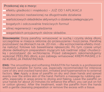SHEHAND LABORATORIES Kuracja Parafinowa ,parafina do dłoni, wygładzająco-zmiękczająca,,lewa