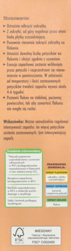 Dyfuzor zapachowy: polskie instrukcje użycia na beżowej etykiecie z zielonymi ikonami recyklingu i logo FSC.