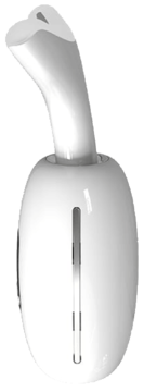 Biały masażer soniczny Garett Beauty Lift Skin do liftingu twarzy, owalny, z wygiętą głowicą, widok z przodu.