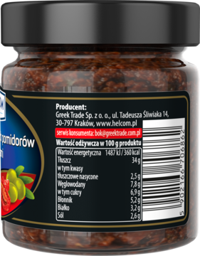 HELCOM ,pasta z suszonych pomidorów, z oliwkami,lewa