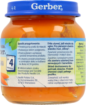 GERBER ,marchewka, po 4. m-cu,lewa