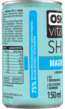 OSHEE ,suplement diety, Magnez + Witamina B6, o smaku mango, acai i guavy,prawa