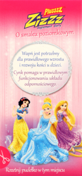 PLUSSSZ ZIZZZ Disney ,suplement diety w postaci musujących tabletek o smaku poziomkowym,prawa