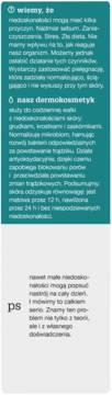 Opis produktu dermokosmetycznego: redukcja niedoskonałości, matowa skóra 12h, nawilżona 24h.