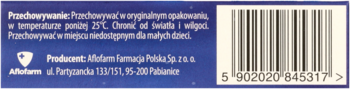Tył ciemnoniebieskiego opakowania Valerin Sen, suplementu diety na zasypianie, z tekstem informacyjnym i kodem kreskowym.