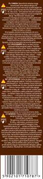 Tył opakowania Balsamu Koloryzującego Henna Color. Szczegółowe instrukcje, ostrzeżenia i kod kreskowy produktu.