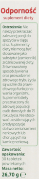 Altapharma Odporność suplement diety, białe opakowanie z czerwonym napisem i ostrzeżeniem, widok z przodu.