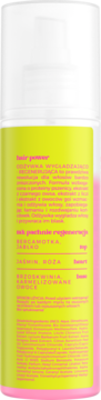 Tył białej z różowym dołem butelki OnlyBio Hair Cycling Regeneracja odżywki, żółta etykieta z polskim tekstem.