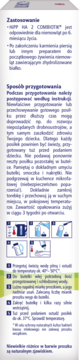Tył białego opakowania mleka HIPP HA 2 Combiotic dla niemowląt, z polskimi instrukcjami i diagramami.