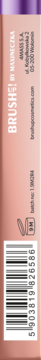 Tył opakowania eyelinera Brush Up! by Maxineczka z kodem kreskowym, symbolami PAO i vegan, oraz wagą 1,80g.
