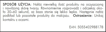 Instrukcja użycia bazy MUA PRO/BASE Grip Fix Primer: sposób aplikacji, ostrzeżenie i widoczny EAN 5055402988178.