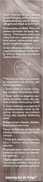 Ulotka Tonera OnlyBio Tiramisu: opis odświeżający kolor, chłodny brązowobeżowy odcień, trwałość do 8 myć.