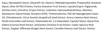 It's Skin Pomegranate maska w płachcie. Detal: pełna lista składników, jasny tekst na białym tle.