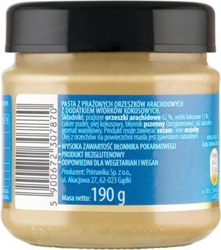 PRIMAVIKA ,pasta orzechowo-kokosowa,prawa