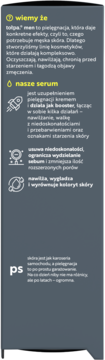 Etykieta serum Tolpa Man na ciemnym tle, z polskim tekstem o działaniu: nawilżenie, redukcja niedoskonałości, anti-aging.