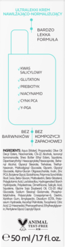 Ultralekki krem nawilżająco-normalizujący 50 ml. Białe opakowanie z przodu, z kwasem salicylowym i niacynamidem.