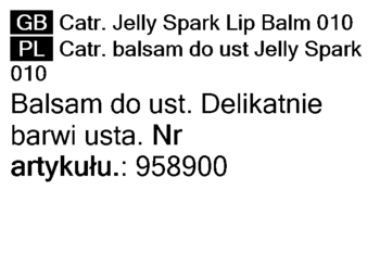 Catrice Jelly Spark Lip Balm 010, lśniący balsam do ust z brokatem, delikatnie barwiący, fioletowy.
