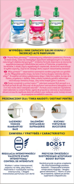 Trzy wkłady Air Wick Freshmatic do odświeżacza powietrza: niebieski, różowy, zielony zapach.