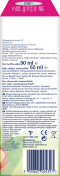 Tył opakowania Veet EasyWax 50 ml z listą składników, kodem kreskowym i różowym logo u góry.