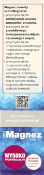 Pionowy front opakowania Pro Magnez z cytrynianem magnezu, niebiesko-różowy, WYSOKO PRZYSWAJALNY.