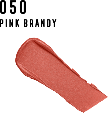 Kremowa smuga nawilżającej pomadki Max Factor Colour Elixir Pink Brandy, brzoskwiniowy odcień.