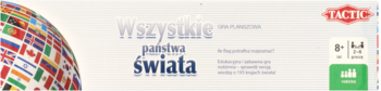TACTIC Wszystkie Państwa Świata ,gra planszowa, 8+,prawa