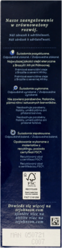 Widok z tyłu ciemnoniebieskiego opakowania Glade Aromatherapy, z informacjami o zrównoważonym rozwoju i logo FSC.