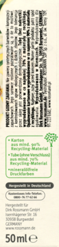 Tył opakowania Alterra Premium Age 50ml z bliska, z widoczną informacją o materiale z recyklingu i producencie.