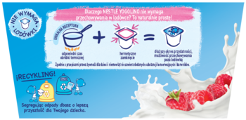 NESTLÉ YOGOLINO ,deserek mleczno-owocowy, Malina, po 6. miesiącu,prawa