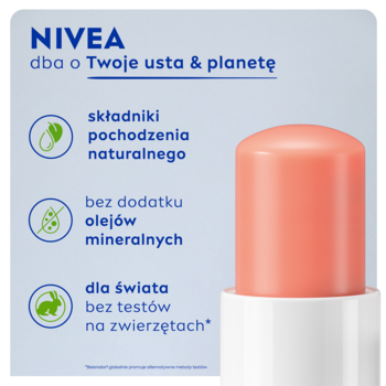NIVEA ,balsam do ust, Peach Shine,od-dostawcy