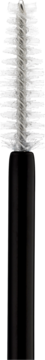 Transparentny żel do brwi Essence Fix It Like a Pro z widoczną spiralną szczoteczką i czarną rączką.
