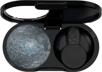 Pupa Vamp! Wet&Dry 308 Anthracite Grey, otwarty kompakt z metalicznym, szarym cieniem do powiek.