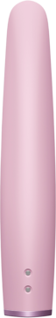 Różowy masażer ujędrniający do twarzy Geske Skin Firming Wand, pionowo, z widocznymi dwoma sensorami.