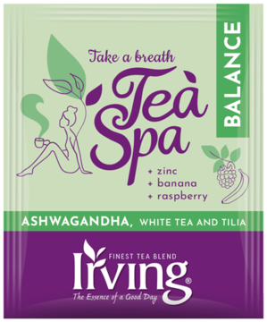 IRVING Tea Spa Balance,herbata biała z ashwagandhą o smaku banana i maliny,od-dostawcy