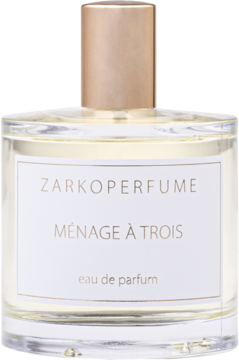 Zarkoperfume Menage A Trois Eau de Parfum unisex, butelka z białym labelem, nuty arbuza i piżma.