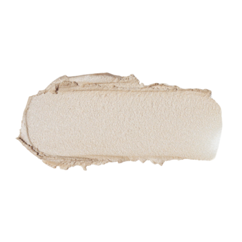 Kremowy rozświetlacz Your Kaya Pearl Glow, jasnobeżowy swatch na czarnym tle. Widoczna gładka tekstura.