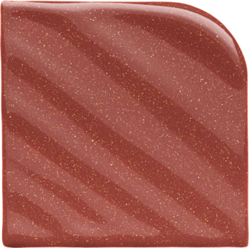 Próbka błyszczyka Catrice Melt & Plump 030, ciepły brąz z błyszczącymi drobinkami, glossy, ukośne linie.