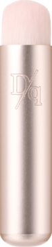 Aplikator do balsamu Dasique Souffle Color, różowo-złota tuba, różowy pędzel, logo D/q, widok przodem.