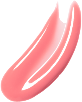 Zbliżenie na błyszczący, brzoskwiniowo-różowy swatch Lumene rozświetlająco-nawilżającego błyszczyka Soft Pink.